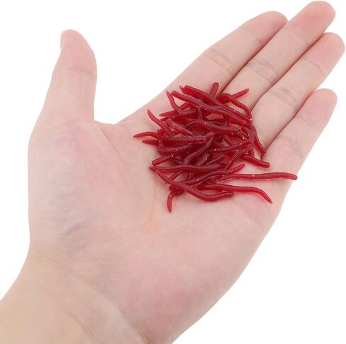 160pcs Lifelike Soft Lure Assortment Kit, Soft Worms Fishing Lure Worm Baits Earthworm, Simulation Fake Corn Baits Corn Carp Fishing for Trout Carp Cat Fish in Saudi Arabia