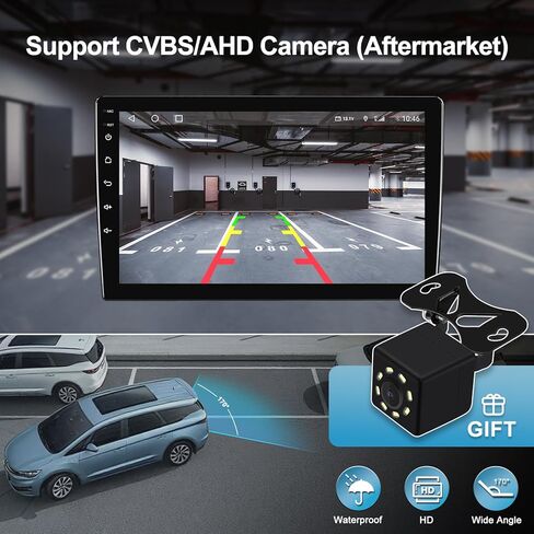 ستيريو سيارة 2+64G Android 14 Double Din لسيارة Kia Optima K5 2010-2013 مع شاشة لمس 9 بوصة، Carplay لاسلكي/Android Auto، GPS، بلوتوث، FM/AUX-in، أدوات التحكم في عجلة القيادة، كاميرا احتياطية in Kuwait