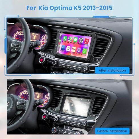 ستيريو سيارة 4G+64G لسيارة KIA Optima K5 2013 2014 2015، 9 بوصة Android 13 شاشة تعمل باللمس راديو Optima مع CarPlay اللاسلكي، Android Auto، GPS Navi، 5G WiFi، بلوتوث 5.2، كاميرا خلفية عالية الدقة، SWC، راديو FM in Kuwait
