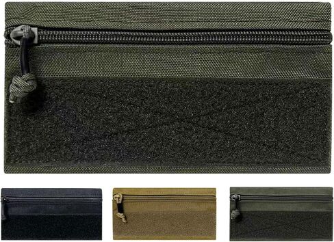 Tactical Admin Zipper Pouch with Hook and Loop, Carry On Bag Insert EDC Organizer Utility Storage Pocket Wallet for Snack Backpack Accessories Chest Ring in Saudi Arabia
