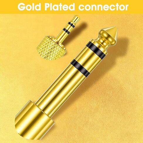 8 Pack 3.5mm to 1/4" Adapter, Headphone Jack Adapter, 1/8 inch Male to 1/4 inch Female and 1/4" to 3.5mm Audio Converter for Electric Guitar, Keyboard, Mixer, Amp, Amplifier, Bass, Headphone, Headset in Saudi Arabia