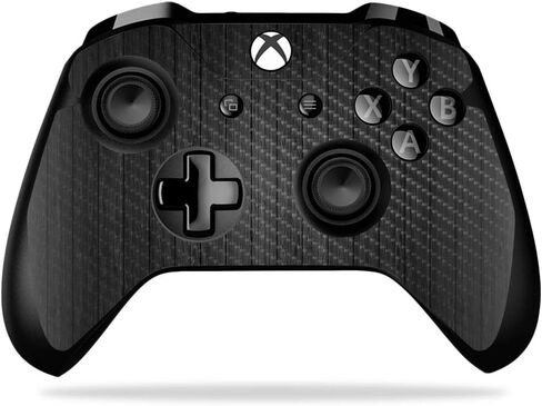 MightySkins Carbon Fiber Skin for Microsoft Xbox One X Controller - Black Wood | Protective, Durable Textured Carbon Fiber Finish | Easy to Apply, Remove, and Change Styles | Made in The USA in Saudi Arabia