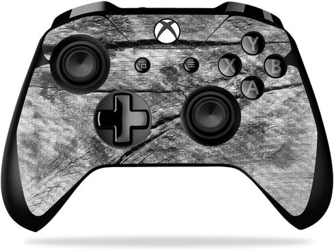 MightySkins Carbon Fiber Skin for Microsoft Xbox One X Controller - Black Wood | Protective, Durable Textured Carbon Fiber Finish | Easy to Apply, Remove, and Change Styles | Made in The USA in Saudi Arabia