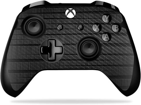 MightySkins Carbon Fiber Skin for Microsoft Xbox One X Controller - Black Wood | Protective, Durable Textured Carbon Fiber Finish | Easy to Apply, Remove, and Change Styles | Made in The USA in Saudi Arabia