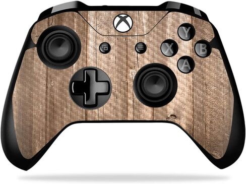 MightySkins Carbon Fiber Skin for Microsoft Xbox One X Controller - Black Wood | Protective, Durable Textured Carbon Fiber Finish | Easy to Apply, Remove, and Change Styles | Made in The USA in Saudi Arabia