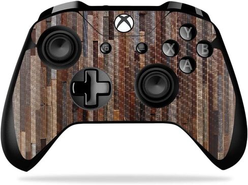 MightySkins Carbon Fiber Skin for Microsoft Xbox One X Controller - Black Wood | Protective, Durable Textured Carbon Fiber Finish | Easy to Apply, Remove, and Change Styles | Made in The USA in Saudi Arabia