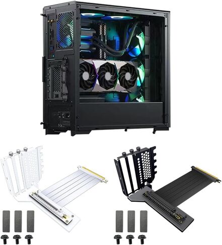 Universal Vertical GPU Bracket Holder with Ultra PCIe 4.0 3.0 X16 Gen4/3 Riser Cable 7PCI VGA RTX 4090 GPU Mount Kit in Kuwait