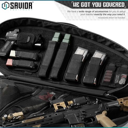 Savior Equipment Tactical Double Pistol Extended Open-Top Mag Pouch Holder Handgun Magazine Storage, Elastic Band to Hold Tight, Hook-Backed Panel, Tan in Kuwait