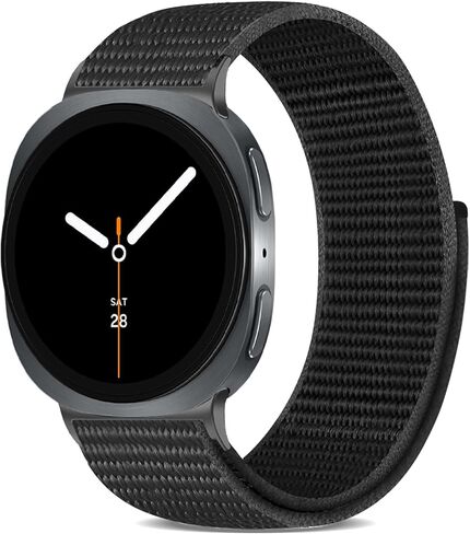 Nylon Hook and Loop Watchband Compatible with Samsung Galaxy Watch 8 42mm 44mm/8 Classic 46mm,Soft Lightweight Breathable Fabric Sport Strap for Galaxy Watch 8 Accessory Women Men in Saudi Arabia