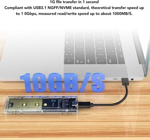 محول حاوية M.2 NVMe SATAs SSD، حاوية USB 3.1 USB C خارجية NVMe SSD بسرعة 10 جيجابت في الثانية، تدعم 22x30، 22x42، 22x60، 22x80 مم NVME أو NGFF SSDs in Saudi Arabia