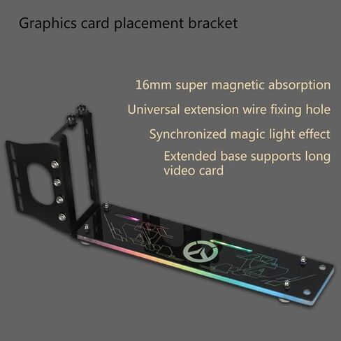 Vertically Graphics Card Bracket GPU LED Holder 5V/12V RGB Light Synchronization in Saudi Arabia