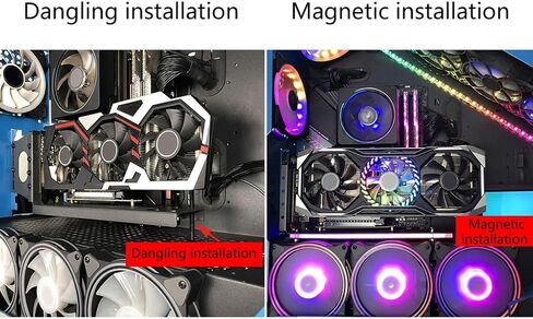 Vertically Graphics Card Bracket GPU LED Holder 5V/12V RGB Light Synchronization in Saudi Arabia