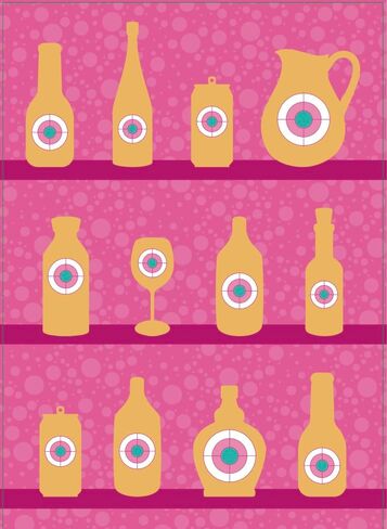 Shooting Targets Paper Bundle - Bottles & Glasses (Front and Back) - 50 Pack, Indoor & Outdoor Range in Saudi Arabia