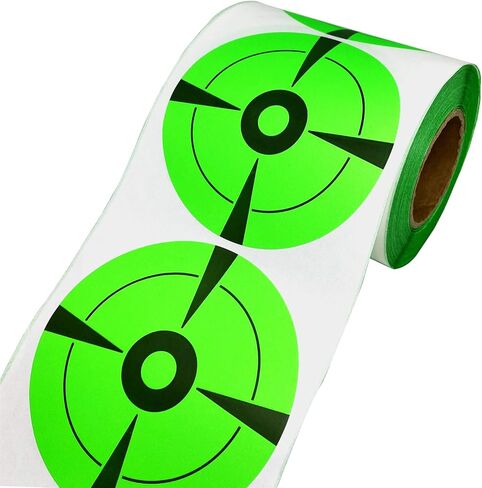 Target Stickers Self Adhesive Targets for Shooting Adhesive Shooting Targets Fluorescent Green Label (Qty 250pcs 3") in Saudi Arabia
