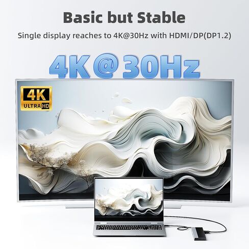 محطة إرساء WAVLINK USB-C 3 شاشات، قاعدة إرساء مع HDMI وDP وVGA و100W PD وUSB3.0&2.0 وRJ45 وفتحات SD/TF وصوت/ميكروفون لأجهزة Lenovo/HP/Dell وغيرها - رمادي in Saudi Arabia