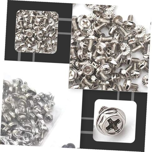 NUOBESTY 100pcs Computer Case Fastener and Power Supply Screw Set Silver 6#-32x6mm Metal Thumbscrews for Pci Slot Replacement Compatible with Desktop Power Supply Assembly in Saudi Arabia