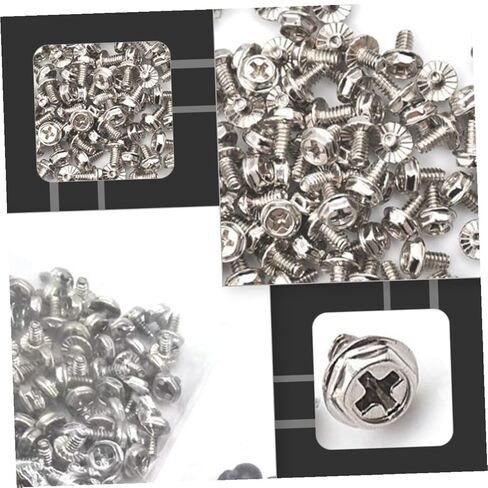 TEHAUX 100pcs Silver #6-32x6mm PC Mounting Screws Pci Slot Fasteners Computer Case Power Supply Screws Replacement for Desktop Chassis Maintenance in Saudi Arabia