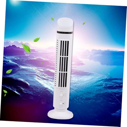 مروحة تبريد مكتب USB صغيرة مع ضوء ليلي، ملحقات منزلية هادئة ومتعددة الاستخدامات للمكتب وغرفة النوم، مروحة برج صغيرة بيضاء بدون بطارية in Saudi Arabia