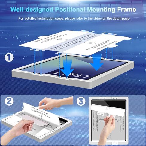 [مجموعة مكونة من 6 قطع] واقي شاشة متوافق مع هاتف Galaxy Z Fold 7 5G - 2 طبقة داخلية من مادة TPU + 2 زجاج مقسى خارجي + 2 واقي عدسة كاميرا مع إطار موضعي، خالٍ من الفقاعات in Kuwait