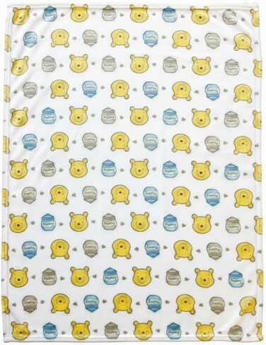 Cudlie Winnie The Pooh Blanket | Winnie The Pooh Baby Throw Blanket | Winnie-The-Pooh Plush Newborn Blankets | Pooh-Bear Fleece Throw | 30" X 40" | Multicolor | Officially Licensed in Saudi Arabia