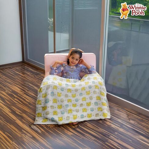 Cudlie Winnie The Pooh Blanket | Winnie The Pooh Baby Throw Blanket | Winnie-The-Pooh Plush Newborn Blankets | Pooh-Bear Fleece Throw | 30" X 40" | Multicolor | Officially Licensed in Saudi Arabia