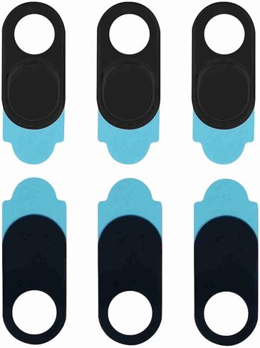 Drfeify Metal Lens Cap Camera Privacy Protection Sticker 3 Pieces Webcam Cover for Smartphones Tablets. Fine Web Adhesive for Ideal for Individuals and Companies (Black) in Saudi Arabia