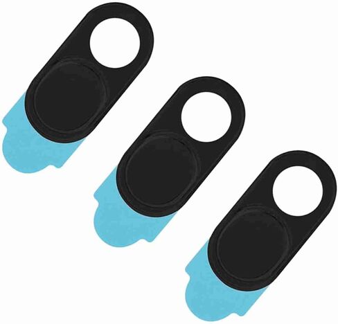 Drfeify Metal Lens Cap Camera Privacy Protection Sticker 3 Pieces Webcam Cover for Smartphones Tablets. Fine Web Adhesive for Ideal for Individuals and Companies (Black) in Saudi Arabia