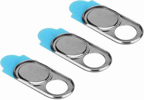 Drfeify Metal Lens Cap Camera Privacy Protection Sticker 3 Pieces Webcam Cover for Smartphones Tablets. Fine Web Adhesive for Ideal for Individuals and Companies (Black) in Saudi Arabia