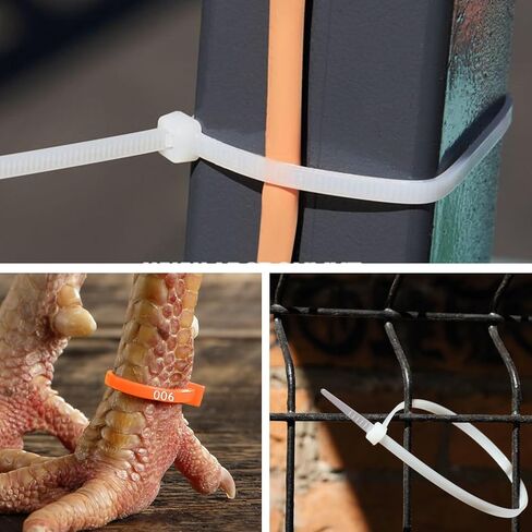 Small Zip Ties, 600 Pack Heavy Duty 2.4mm Nylon Mini Zip Cable Ties 4 Inch in 6 Colors (Black, White, Red, Blue, Green, Yellow) in Kuwait