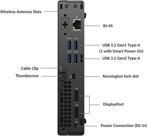 2021 Dell OptiPlex 3080 Micro Form Factor Business Desktop، Intel Core i5-10500T، ذاكرة الوصول العشوائي DDR4 سعة 16 جيجابايت، SSD 512 جيجابايت، WiFi، HDMI، بلوتوث، لوحة مفاتيح وماوس سلكية، Windows 11 Pro in Kuwait
