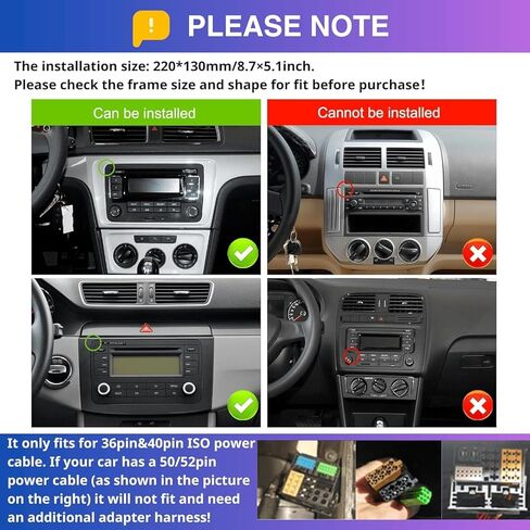 راديو سيارة بلوتوث 9 بوصة Android 13 لسيارة VW Passat Jetta Golf Seat Tiguan Polo MK5، 4G+64G مع CarPlay/Android Auto/GPS Navigation/AHD Backup Camera/SWC/DSP/التحكم الصوتي/راديو FM in Kuwait