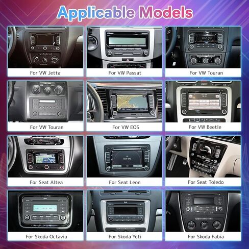 راديو سيارة بلوتوث 9 بوصة Android 13 لسيارة VW Passat Jetta Golf Seat Tiguan Polo MK5، 4G+64G مع CarPlay/Android Auto/GPS Navigation/AHD Backup Camera/SWC/DSP/التحكم الصوتي/راديو FM in Kuwait
