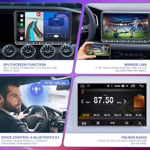 راديو سيارة بلوتوث 9 بوصة Android 13 لسيارة VW Passat Jetta Golf Seat Tiguan Polo MK5، 4G+64G مع CarPlay/Android Auto/GPS Navigation/AHD Backup Camera/SWC/DSP/التحكم الصوتي/راديو FM in Kuwait