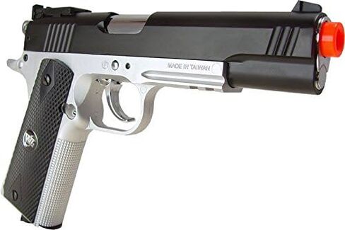 500 إطارًا في الثانية جديد WG AIRSOFT معدن كامل M 1911 غاز ثاني أكسيد الكربون مسدس يدوي مع 6 مم BB BBs، وزن ثقيل واقعي بمقياس 1:1 in Kuwait