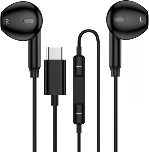 iPhone 17 Pro Max Headphones Wired, USB C Earbuds Wired Earbuds with Microphone for iPhone 17 Pro Max 17 Pro Air 16e 16 Pro Max 16Pro 16 Plus 15Pro, in Ear Type C iPhone 16 Earphones Ear Buds Headset in Kuwait
