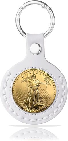 orbixa 1 PCS AA Coin Holder Keychain,coin holder,chip holder for AA Medallion,Sobriety Coin Holder,Standard Challenge Coin,Recovery Coins,Tokens and Medallion(Beige-34 mm) in Kuwait