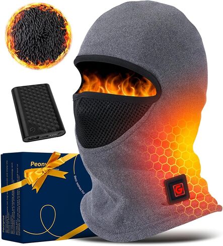 Graphene Heated Balaclava Neck Gaiter Gifts for Men Women Warm Cold Winter Gift for Ski Snowboard Motorcycle in Kuwait