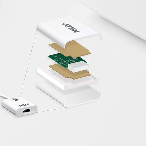 ATEN DisplayPort to True 4K HDMI Active Adapter - 4096 x 2160 - DisplayPort - HDMI Out - Plastic in Saudi Arabia