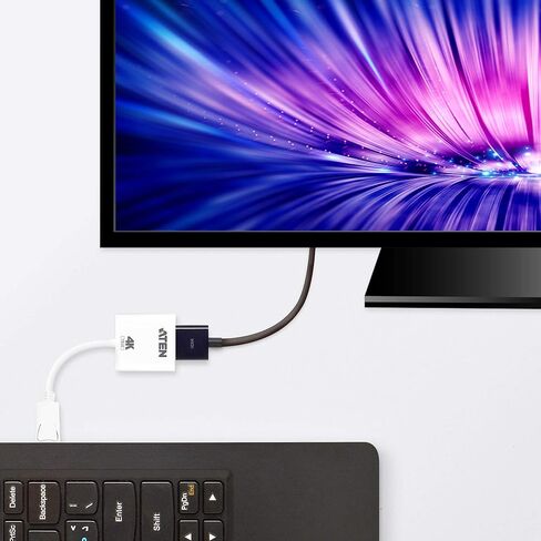 ATEN DisplayPort to True 4K HDMI Active Adapter - 4096 x 2160 - DisplayPort - HDMI Out - Plastic in Saudi Arabia