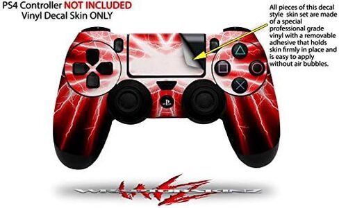 Vinyl Decal Skin Compatible with Sony PS4 Controller PlayStation 4 Original Slim and Pro Lightning Red (Controller NOT Included) in Saudi Arabia