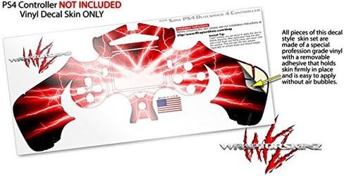 Vinyl Decal Skin Compatible with Sony PS4 Controller PlayStation 4 Original Slim and Pro Lightning Red (Controller NOT Included) in Saudi Arabia
