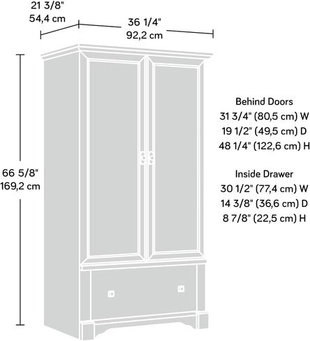 Sauder Palladia Armoire, Vintage Oak finish in Saudi Arabia