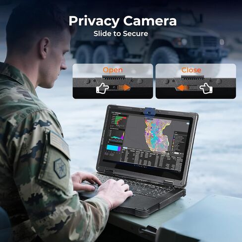 MUNBYN Rugged Laptop IRX16, 15.6" Windows 11 Pro, Intel i5-1235U, 16GB DDR5+512GB Replaceable SSD, Wi-Fi 6, 1000 Nits Sunlight Readable, IP65 Waterproof Laptop, Rugged Computer, 2Y Protection(New) in Saudi Arabia