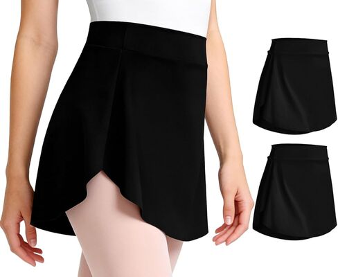 2Pcs Women Ballet Skirt Pull On Skirts for Adult Dancing in Saudi Arabia