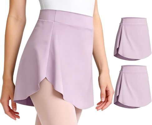2Pcs Women Ballet Skirt Pull On Skirts for Adult Dancing in Saudi Arabia