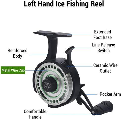 Ice Fishing Reel Lightweight Design Metal Wire Cup Front Fishing Wheel Smooth Line Retrieval Suitable for Ice Left HandRight Hand in Saudi Arabia