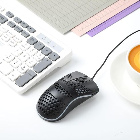 8 عبوات من ماوس الكمبيوتر السلكي USB مع إضاءة RGB 3 نقاط لكل بوصة قابلة للتعديل، فأرة سلكية للمكتب البصري المريح للكمبيوتر المكتبي والكمبيوتر المحمول والمكتب والمدرسة والمنزل ومستلزمات الفصول الدراسية in Kuwait
