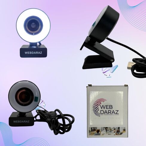 كاميرا ويب مزودة بإضاءة عالية الدقة 4K 1080P كاميرا ويب بتركيز تلقائي وميكروفون توصيل وتشغيل كاميرا ويب للكمبيوتر USB للكمبيوتر المكتبي والكمبيوتر المحمول وMac Zoom Skype Teams in Kuwait