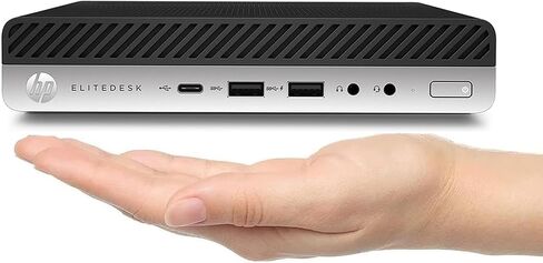 HP EliteDesk 705 G4 Mini Computer Desktop PC, AMD PRO A10-9700E, 8GB RAM, 256GB SSD, WiFi, Bluetooth, Windows 11 Pro (Renewed) in Kuwait