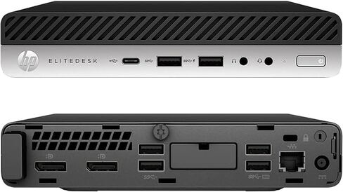 HP EliteDesk 705 G4 Mini Computer Desktop PC, AMD PRO A10-9700E, 8GB RAM, 256GB SSD, WiFi, Bluetooth, Windows 11 Pro (Renewed) in Kuwait